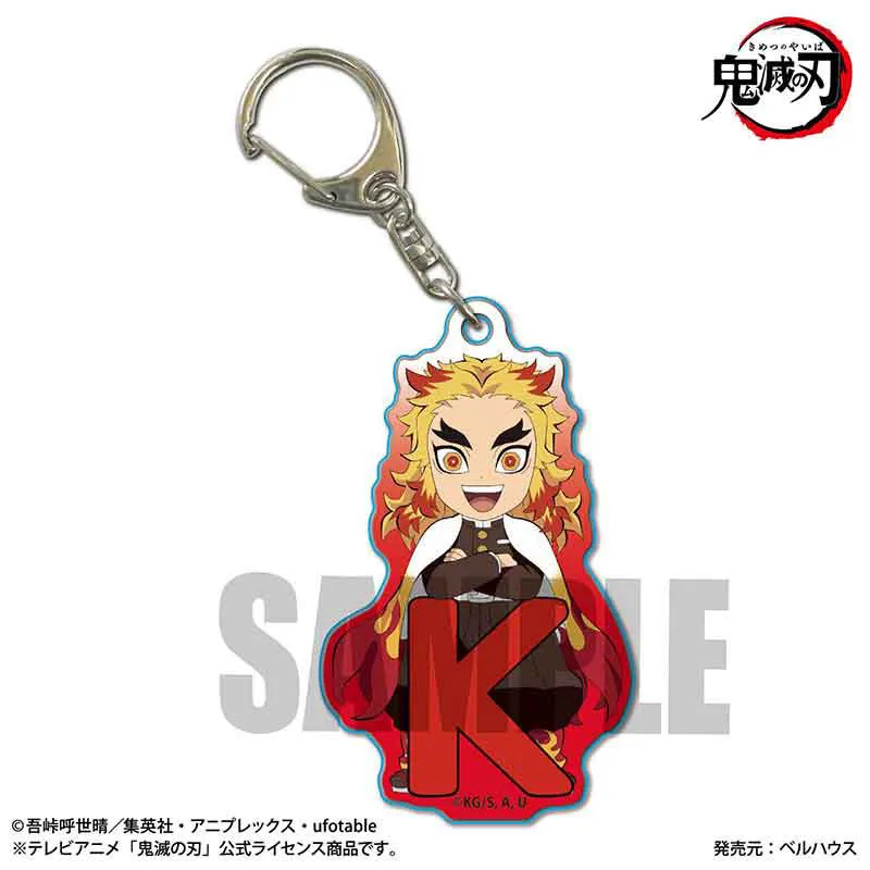 Demon Slayer: Trading Acrylic Keychains Alphabet Ver. Blind Box - 1 Unidade Aleatória